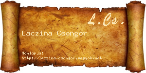 Laczina Csongor névjegykártya